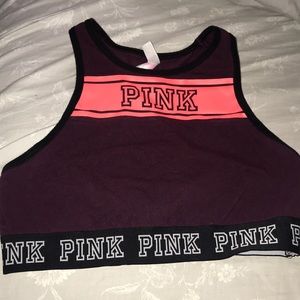 Maroon vs pink sports bra